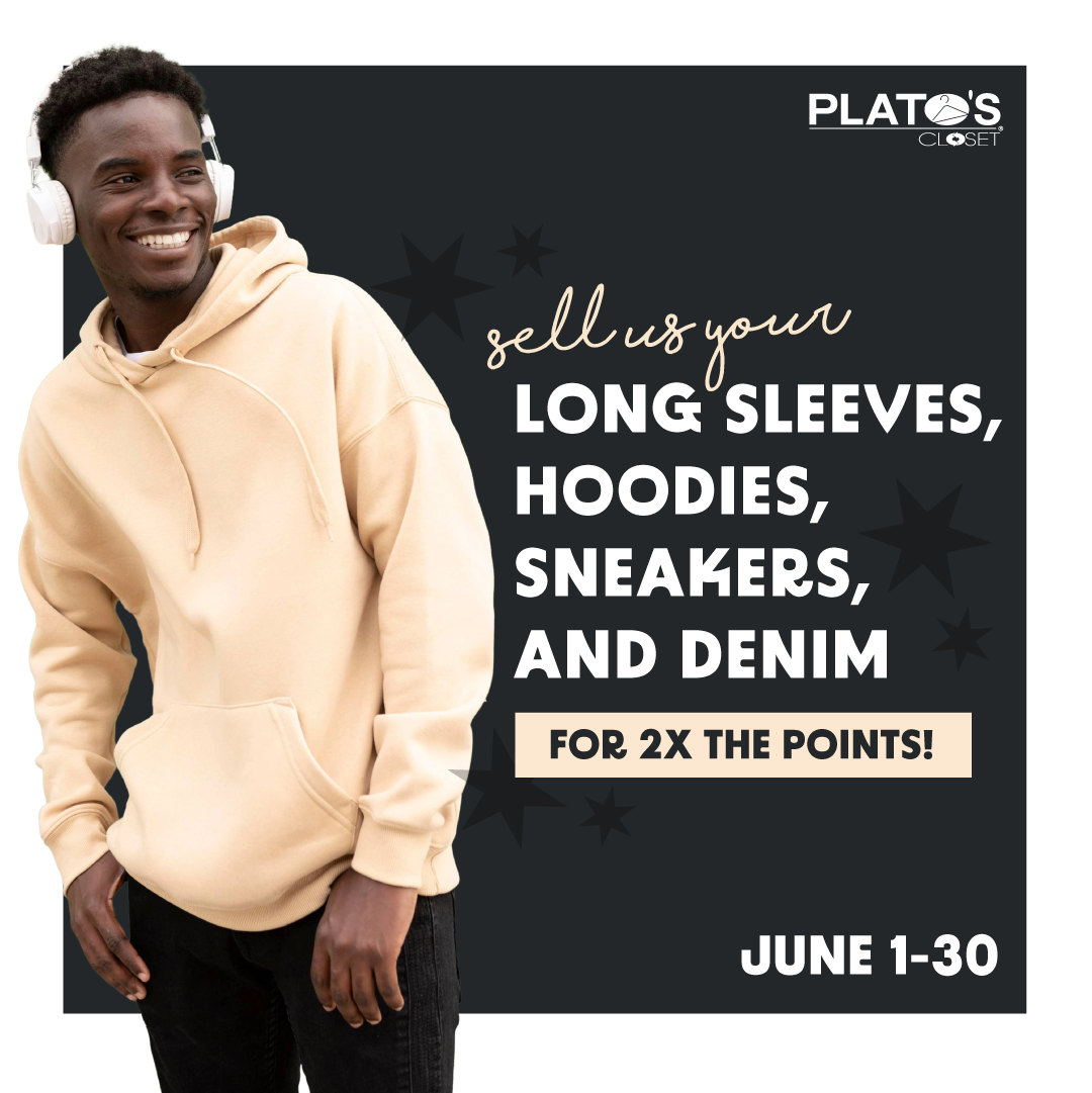 get double points when you help plato's closet in flint stock up on back to school styles!
